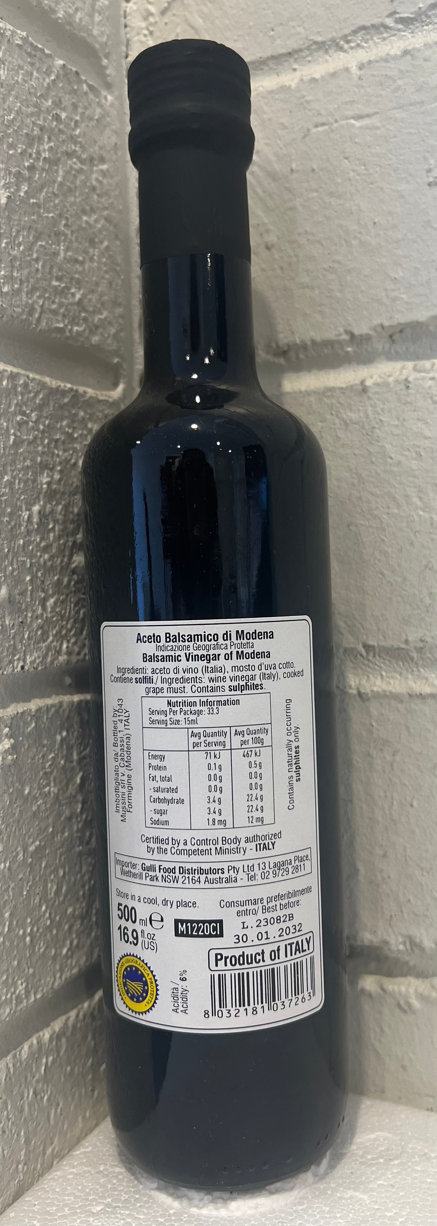 Mussini Balsamic Vinegar of Modena 500ml